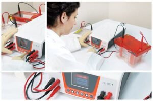 Human Using a Gel Electrophoresis Power Pack